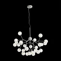 Люстра подвесная Демел (Demele) SL376.503.27 ST-Luce белая прозрачная на 27 ламп, основание белое в стиле современный скандинавский ветви Люстра подвесная Демел (Demele) SL376.503.27 ST-Luce белая прозрачная на 27 ламп, основание белое в стиле современный скандинавский ветви